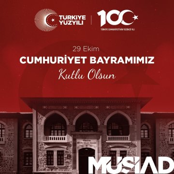 29 Ekim Cumhuriyet Bayramı ve Cumhuriyetimizin 100'üncü yılı kutlu olsun.