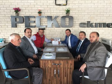 MÜSİAD'DAN ÜYE ADAYI PEÇKO PASTANELERİNİN SAHİBİ GÖKHAN SARIÇAM'A ZİYARET